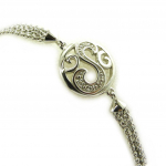 Altesse [G6988] - Bracelet Argent 'D&eacute;esse' blanc h&otilde;be