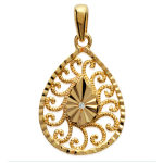 Les Tr&eacute;sors De Lily [J0061] - Pendentif Plaqu&eacute; Or 'Chor&eacute;graphie' dor&eacute; - 28x16 mm kuld