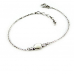 Altesse [L0076] - Bracelet Argent 'Eva' blanc valge
