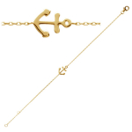 Les Tr&eacute;sors De Lily [N6980] - Bracelet Plaqu&eacute; Or 'Ancre Marine' dor&eacute; - 14x9 mm kuld