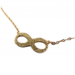 Les Tr&eacute;sors De Lily [P8090] - Roosa kullast 'Infini' terasest kaelakee - 15x7 mm Heleroosa