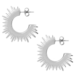 Les Tr&eacute;sors De Lily [Q8536] - Disainer terasest k&otilde;rvar&otilde;ngad  Cl&eacute;opatra  h&otilde;bedane (p&auml;ike) - 15 mm - paksus 10 mm h&otilde;be