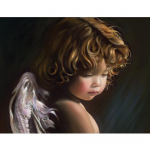 Ruut/&uuml;mmargune teemant 5D DIY teemantmaal  Angel Baby  K&auml;sitsi 3D tikandid Ristpistes Mosaiigist kaunistus Kingitus Full Square (20X30CM)