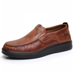 Meeste vabaaja nahast hingavad mugavad jalatsid Business Oxford Flats kingad 44 pruun