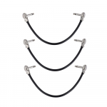 Ammoon kitarriefekti pedaali instrumentaalkaabel 1/4  h&otilde;bedane t&auml;isnurkne pistik must PVC 3 pack 30cm