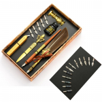 Kalligraafia sulesulg kastmispliiatsi t&auml;itesulepea kirjutustindi otsad pitsat vaha kinkekarp hall