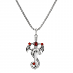 Vintage Dragon Sword Ripats Kaelakee Titaanist Terasest Ripats Kaelakee Ehted Meestele h&otilde;be