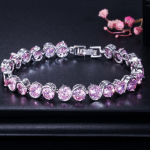 WWJ 7 v&auml;rvivalikuga &uuml;mara l&otilde;ikega tsirkoonist tennise naiste k&auml;ev&otilde;ru roosa lilla moeehtega roosa