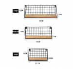 Magamistoa seinale sepistatud rauast seinariiputav korvi hoiurest Loominguline seinariiul hoiukorv tasuta auguraast 14*35*11cm