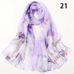 Naiste Elegantne Pear&auml;t Siidist Sall Tr&uuml;kkimine Sallid Ruudukujuline Uus lilleline sall 21