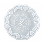 DIY Crafts Lotus Coaster epoks&uuml;vaigu vormi alustass Mat Valatav silikoonvorm 4