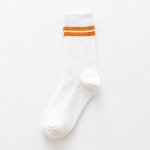 Unisex meeste naiste sokid vabaaja mood Triibulised kvaliteetsed puuvillased sokid naiste pehmed hingavad Harajuku t&auml;navar&otilde;ivad valged sokid