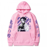 Demon Slayer Shinobu Kochou Graafilised kapuutsid Kimetsu No Yaiba Anime Hoodie Kevadised Soe Pullover Pusad Harajuku Lahtised Topid S