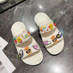 Naiste sussid Mood siseruumides liugused vabaajajalatsid Hingavad naiste sandaalid libisemiskindlad pl&auml;tud 36 valge