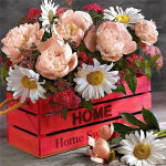 5D Teemantmaali Pojengi Rhinestone komplekti M&uuml;&uuml;k Teemanttikandid Lilled Ristpistes Mosaiik Daisy N&auml;put&ouml;&ouml; Kodukaunistus Full Round 20x20CM