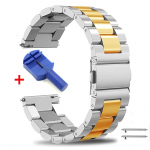 22 mm 20 mm metallist rihm Samsung Galaxy Watch 3 jaoks Huawei GT2/Amazfit GTR roostevabast terasest k&auml;ev&otilde;ru k&auml;ev&otilde;ru Samsung Watch 4 jaoks 22mm