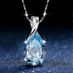 Bella Box Blue Water Shape kuumalt m&uuml;&uuml;dav temperament ripats rangluu kett naistele pulmaehted sinine/valge