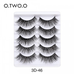 O.TWO.O 5 Pairs 3D Mink Lashes Kunstripsmed meigivahendid Looduslikud pikad paksud vol&uuml;&uuml;miripsmed Ilu kohevad ripsmed 46
