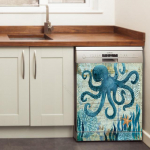 Roheline &otilde;un DIY n&otilde;udepesumasina kate K&ouml;&ouml;gitarvikud T&auml;histaeva sisekujundus ruumi seinakleebised tapeet seinamaal 3D n&otilde;udepesumasina kleebis 45X82cm 18X32inch