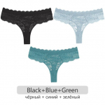 FINETOO 3tk/komplekt Pitsp&uuml;ksid Naiste S-XL Seksikad G-stringid Trendikad lillelised madala v&ouml;&ouml;kohaga T-selja alusp&uuml;ksid Naiste bikiinid pesu S