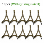 10 tk Method Feeder Connector Kiirvahetatav rant koos P&ouml;&ouml;rleva karpkalahelikopteriga.