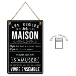 Les Tr&eacute;sors De Lily [R5068] - Metallist tahvel  Majareeglid  must - 30x20 cm must