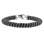 Les Tr&eacute;sors De Lily [R5101] - must hall  Giorgio  terasest nahast k&auml;ev&otilde;ru - 215x10 mm must