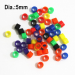 Autoklaavitav hambaravi universaalne silikoonist v&auml;rvikoodir&otilde;ngas V&auml;rvilised r&otilde;ngad k&auml;siinstrumendi v&otilde;i t&ouml;&ouml;riistade jaoks (Dia.7mm/5mm) 100pcs Mixed 5mm