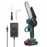 21V 6-tolline kaasaskantav elektriline oksasaed Laetav v&auml;ike puul&otilde;hkumismootorsaag &uuml;he k&auml;ega (EU) 1pcs 1200mAh battery