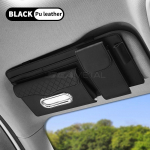 SEAMETAL PU nahast auto p&auml;ikesesirm hoiukarp karusnahast auto prillide &uuml;mbris Multifunktsionaalne kaardiklambriga koekott PU Leather must