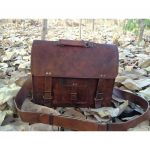Vintage meeste kott Nahast Messenger &otilde;lakott School S portfell s&uuml;learvuti 10X13X3 pruun