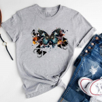 (Aasia suurus)Tee Butterfly Style Trend Sweet Style Armas Top Mood T-s&auml;rk Naiste Prindiga Naiste Graafiline Riietus Vabaaja l&uuml;hikeste varrukatega T-s&auml;rk S