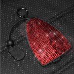 Moodne Red Diamond Rhinestone autode sisustustarvikute seeria Crystal Auto rooliratta katted Bling Decor naistele key case