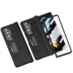 P&otilde;rutusvastane esiklaasist kilega nahk&uuml;mbris Samsung Galaxy Z Fold 4 Fold4 Fold3 Fold 3 Zfold4 Kickstand telefoni kate for Samsung Z Fold 4 must