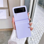 Samsung Galaxy Z Flip 4 j&auml;&auml;tunud telefoni&uuml;mbrisele Galaxy Z Flip 4 mobiiltelefonidele &uuml;hev&auml;rvilise &uuml;li&otilde;hukese klapiga &uuml;mbrise kate Flip4 kest For Galaxy Z Flip 4 lilla