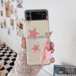 Star l&auml;bipaistev &uuml;mbris Samsung Galaxy Z Flip 4 &uuml;mbrisele Z Flip 3 5g p&otilde;rutuskindel k&otilde;va tagakaas koos Hangoutiga Samsung Z Flip 4 jaoks For Galaxy Z Flip 3