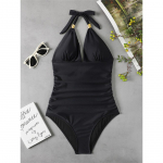 Leopard Snake Skin Deep V seljata Monokini naiste ujumisriided &uuml;hes t&uuml;kis naiste ujumiskost&uuml;&uuml;m naiste ujumiskost&uuml;&uuml;m S must