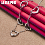 925 h&otilde;bedast viie s&uuml;dame ketiga kaelakee ehted 45cm