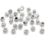 30 tk 8 mm kolmekihiline s&otilde;rmus tsingisulamist helmed ehete komponentide valmistamiseks isetegemise k&auml;ev&otilde;ru v&otilde;lu kaunistuseks 8mm 30pcs