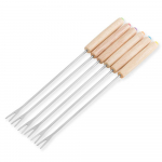 6 tk/komplekt roostevabast terasest &scaron;okolaadikahvel kuuma pott kahvlid puidust juustu puuviljadest magustoidu kahvel fond&uuml;&uuml; sulatusvarras k&ouml;&ouml;gitarvikud 6 Pcs