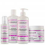 Kerargan &ndash; &scaron;ampoon, palsam, mask ja seerum biotiini ja kollageeniga &ndash; kahjustatud juustele &ndash; sulfaadi-, parabeeni-, silikoonivaba &ndash; 1600 ml 1600 valge