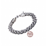 S925 h&otilde;bedast k&auml;ev&otilde;ru Retro punk meeste h&otilde;bedast k&auml;ev&otilde;ru kuue t&auml;hem&auml;rgiga t&otilde;e loov isiksus K&auml;etarvikud Uus 20CM