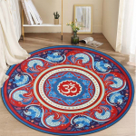 Mandala tr&uuml;kitud &uuml;mmargune matt kerge meditatsiooni joogamatt &uuml;mmargune joogamatt elutoa magamistuppa Diameter 120cm