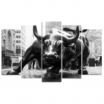 New Yorgi maam&auml;rk Laadimine Wall Street Bull 5 t&uuml;kki l&otilde;uendmaal &Otilde;litr&uuml;kk Plakat Seinakunsti pilt elutuppa avaleht 20x35cm*2 20x45cm*2 20x55cm*1