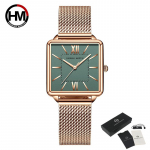 Hannah Martin Jaapani kvartsliikumine, roheline sihverplaat Rooma v&auml;ljaku kellakorpus Moodne k&auml;ekell Naiste roosakuldne k&auml;ekell naistele roheline