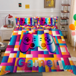 3D-m&auml;ngija voodipesu t&auml;issuuruses m&auml;ngumasina mustriga voodikattekomplekt sobib poiste ja meeste m&auml;ngus&otilde;prade toa kodu kaunistamiseks Baby 100x135cm