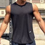 Quick Dry Kulturismi Tankid Meeste Suvine Varrukateta S&auml;rk Meeste J&otilde;usaali Fitness Singlet Stringer Treeningriietus M