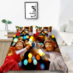 Kodune j&otilde;uluvoodipesukomplekt Deluxe tekikattega padjap&uuml;&uuml;r Koduses voodipesukomplektis AU/EU/USA t&auml;issuuruses &uuml;he-/kaheinimesevoodi Baby 100x135cm