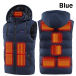 11 soojendusega vestitsooni Elektrilised soojendusega jakid s&uuml;gistalvised spordir&otilde;ivad soojendusega mantel Kapuutsiga vest USB-soojendusega jope matkamiseks Thermal Vest S black