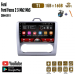 Juhtmeta 9-tolline Androidi autostereo raadio Ford Focus Mk2 Mk3 jaoks 2004-2011 auto multimeediumipleier GPS-navigatsioonipeakomplekt WIFI 1+16GB 1+16GB,A